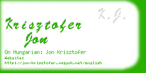 krisztofer jon business card